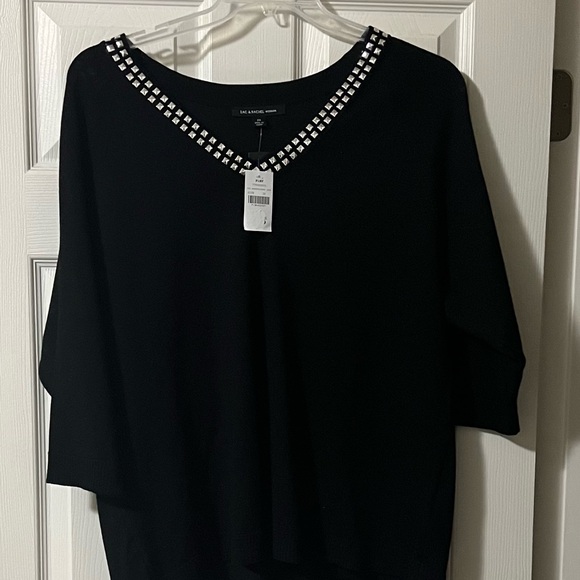 Black silver studded sweater - Picture 2 of 6